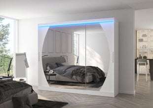 Skapis ADRK Furniture ar LED apgaismojumu Cambe 250, balts cena un informācija | Skapji | 220.lv