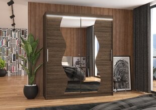 Шкаф ADRK Furniture со светодиодной подсветкой Medison 180, коричневый цвет цена и информация | Шкафы | 220.lv