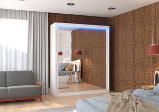 Skapis ADRK Furniture ar LED apgaismojumu Ettore 180, balts cena un informācija | Skapji | 220.lv