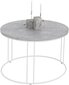 Kafijas galdiņš ADRK Furniture Noel, 55x55cm, pelēks/balts cena un informācija | Žurnālgaldiņi | 220.lv