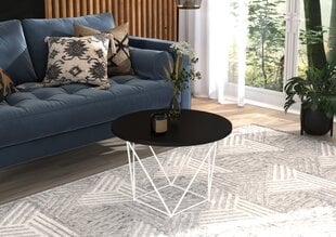 Журнальный столик ADRK Furniture Liam, 55x55см, черный/белый цвет цена и информация | Журнальные столики | 220.lv