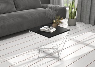 Kafijas galdiņš ADRK Furniture Diana 50x50cm, melns/balts cena un informācija | Žurnālgaldiņi | 220.lv