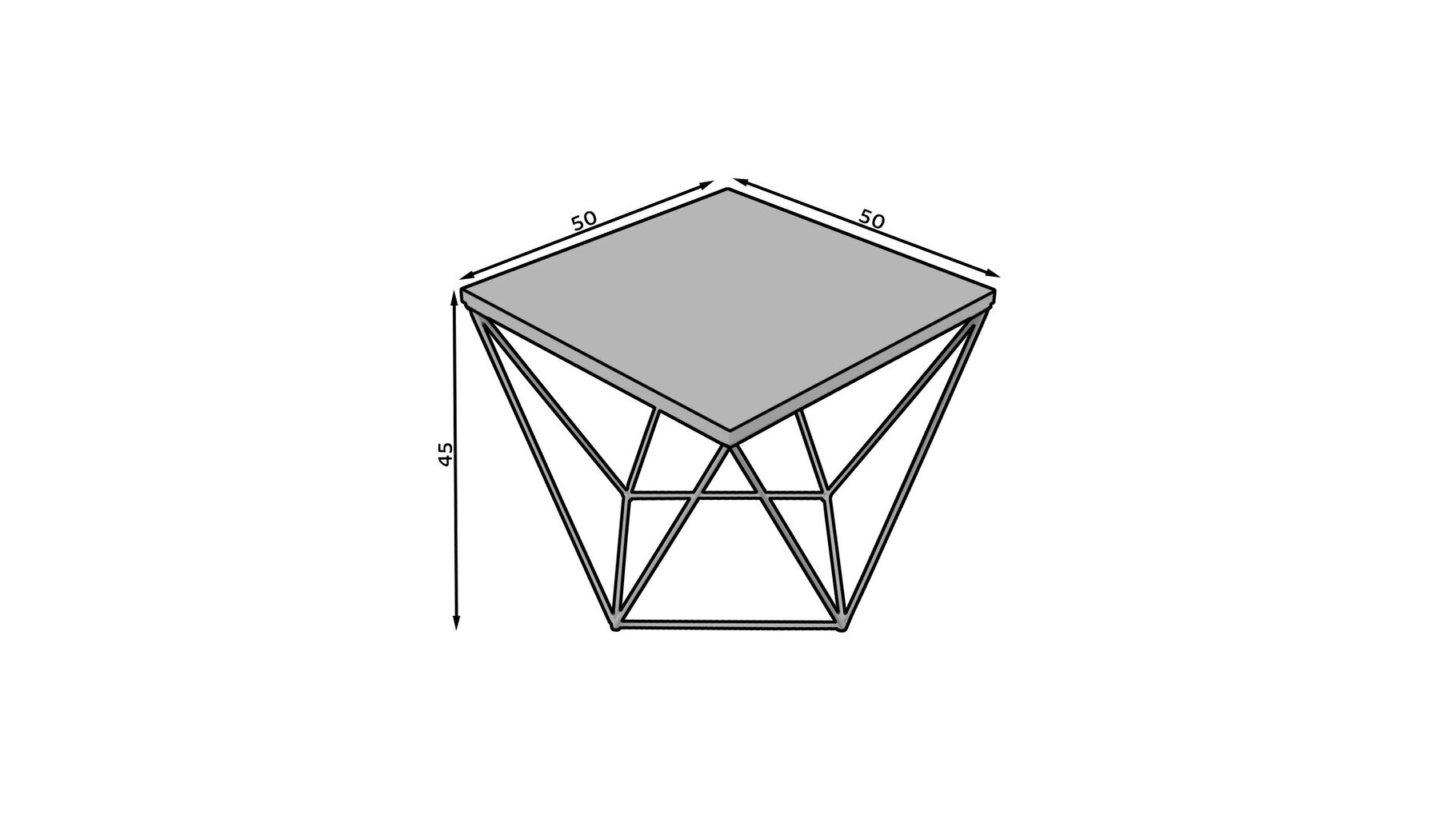 Kafijas galdiņš ADRK Furniture Diana 50x50cm, balts/melns cena un informācija | Žurnālgaldiņi | 220.lv