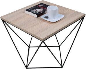 Kafijas galdiņš ADRK Furniture Diana 50x50cm, gaiši brūns/melns cena un informācija | Žurnālgaldiņi | 220.lv