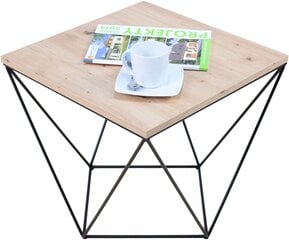 Kafijas galdiņš ADRK Furniture Diana 50x50cm, brūns/melns cena un informācija | Žurnālgaldiņi | 220.lv