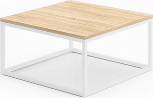 Кофейный столик ADRK Furniture Belten 65x65 см, светло-коричневый/белый цвет цена и информация | Журнальные столики | 220.lv