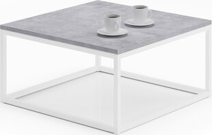 Kafijas galdiņš ADRK Furniture Belten 65x65cm, pelēks/balts cena un informācija | Žurnālgaldiņi | 220.lv