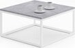 Kafijas galdiņš ADRK Furniture Belten 65x65cm, pelēks/balts cena un informācija | Žurnālgaldiņi | 220.lv