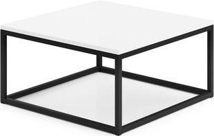 Kafijas galdiņš ADRK Furniture Belten 65x65cm, balts/melns cena un informācija | Žurnālgaldiņi | 220.lv