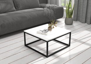 Журнальный столик ADRK Furniture Belten 65x65см, белый/черный цвет цена и информация | Журнальные столики | 220.lv