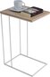 Sānu galds ADRK Furniture Dru, 62x30x40 cm, gaiši brūns/balts cena un informācija | Žurnālgaldiņi | 220.lv