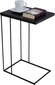 Sānu galds ADRK Furniture Dru, 62x30x40 cm, gaiši melns цена и информация | Žurnālgaldiņi | 220.lv