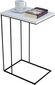 Sānu galds ADRK Furniture Dru, 62x30x40 cm, balts/melns cena un informācija | Žurnālgaldiņi | 220.lv