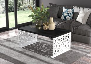 Kafijas galdiņš ADRK Furniture Rina, 100x60cm, melns/balts cena un informācija | Žurnālgaldiņi | 220.lv