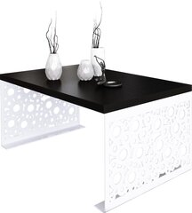 Kafijas galdiņš ADRK Furniture Rina, 100x60cm, melns/balts cena un informācija | Žurnālgaldiņi | 220.lv