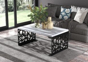Kafijas galdiņš ADRK Furniture Semara 100x60cm, pelēks/melns cena un informācija | Žurnālgaldiņi | 220.lv