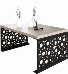 Kafijas galdiņš ADRK Furniture Rina, 100x60cm, gaiši brūns/melns cena un informācija | Žurnālgaldiņi | 220.lv