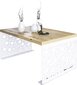 Kafijas galdiņš ADRK Furniture Rina, 100x60cm, brūns/balts cena un informācija | Žurnālgaldiņi | 220.lv