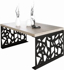 Kafijas galdiņš ADRK Furniture Semara 100x60cm, gaiši brūns/melns цена и информация | Журнальные столики | 220.lv