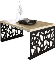 Журнальный столик ADRK Furniture Semara 100x60см, коричневый/черный цвет цена и информация | Журнальные столики | 220.lv