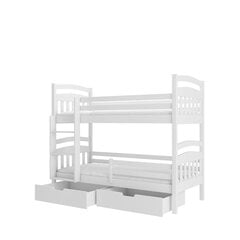 Двухъярусная кровать ADRK Furniture Ada 90x200см, белая цена и информация | Детские кровати | 220.lv