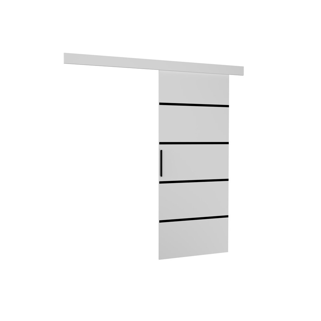 Bīdāmās durvis ADRK Furniture Muschu 86, baltas cena un informācija | Skapji | 220.lv