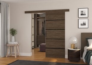 Раздвижная дверь ADRK Furniture Muschu 86, темно-коричневая цена и информация | Шкафы | 220.lv