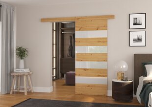 Раздвижная дверь ADRK Furniture Milou 86, коричневый/белый цвет цена и информация | Шкафы | 220.lv