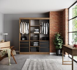 Шкаф ADRK Furniture Haidar 180, коричневый цвет цена и информация | Шкафы | 220.lv