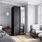 Skapis ADRK Furniture su veidrodžiu Ricco 100, melns цена и информация | Skapji | 220.lv