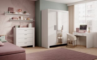 3 durvju skapis ADRK Furniture Cesiro, balts цена и информация | Шкафы | 220.lv