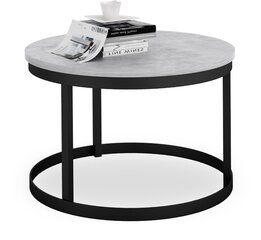 Kafijas galdiņš ADRK Furniture Rinen, 55x55cm, pelēks, melns cena un informācija | Žurnālgaldiņi | 220.lv