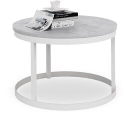 Журнальный столик ADRK Furniture Rinen, 55x55см, светло-серый/белый цвет цена и информация | Журнальные столики | 220.lv