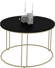 Kafijas galdiņš ADRK Furniture Noel, 55x55cm, melns/zelta цена и информация | Журнальные столики | 220.lv