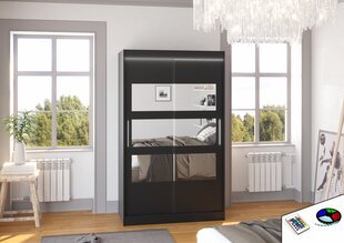 Шкаф со светодиодной подсветкой ADRK Furniture Kolorado 120, черный цвет цена и информация | Шкафы | 220.lv