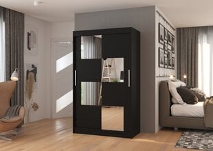 Skapis ADRK Furniture Lugano 120, melns cena un informācija | Skapji | 220.lv