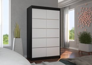 Skapis ADRK Furniture Benisso 120, balts/melns cena un informācija | Skapji | 220.lv