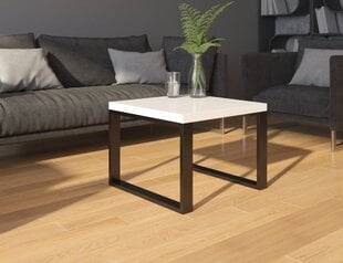 Журнальный столик ADRK Furniture Moarti, 60x60см, белый/черный цвет цена и информация | Журнальные столики | 220.lv