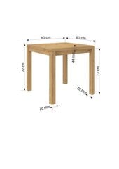 Kafijas galdiņš ADRK Furniture Olaf 1, 80x80cm, brūns/melns cena un informācija | Žurnālgaldiņi | 220.lv