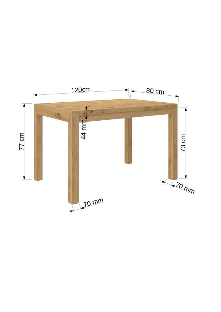 Kafijas galdiņš ADRK Furniture Olaf 2, 120x80cm, gaiši brūns цена и информация | Žurnālgaldiņi | 220.lv