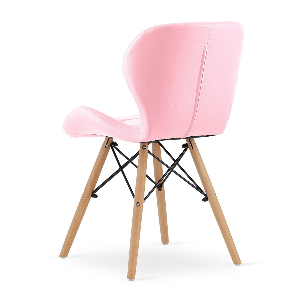 4-u ēdamistabas krēslu komplekts Lago, rozā cena un informācija | Virtuves un ēdamistabas krēsli | 220.lv