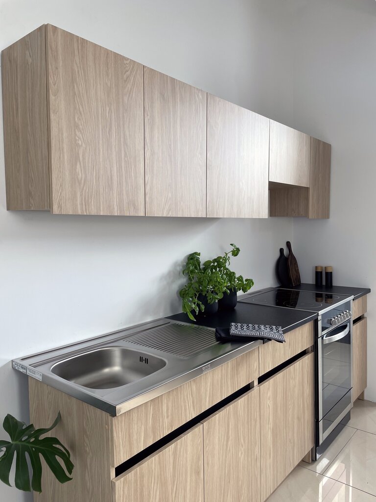 Virtuves mēbeļu komplekts Ezra Eco Line, brūns цена и информация | Virtuves komplekti | 220.lv