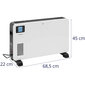 Elektriskais konvektora sildītājs ar pulti līdz 25 m2 LCD 2300 W cena un informācija | Sildītāji | 220.lv