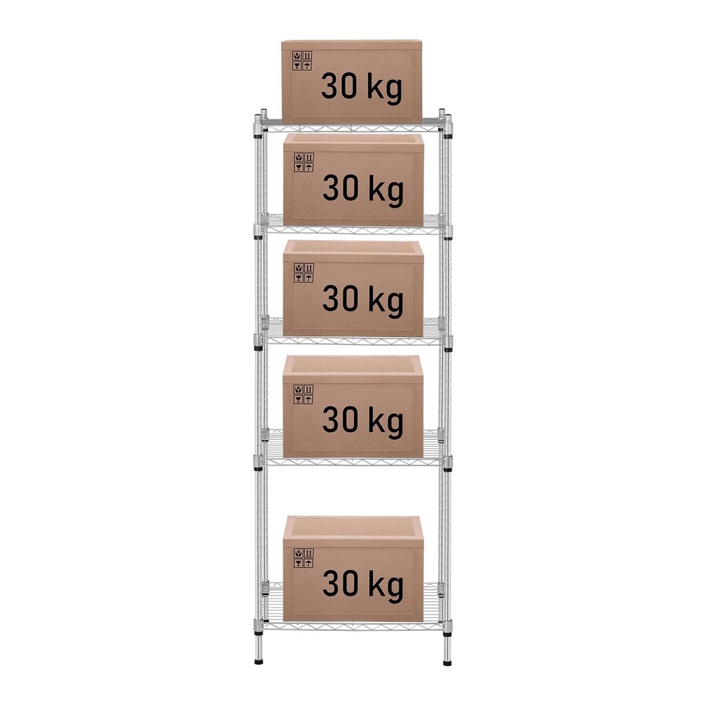 Ažūra stiepļu glabāšanas plaukts pelēks 150x55x35cm līdz 150kg cena un informācija | Saimniecības plaukti | 220.lv