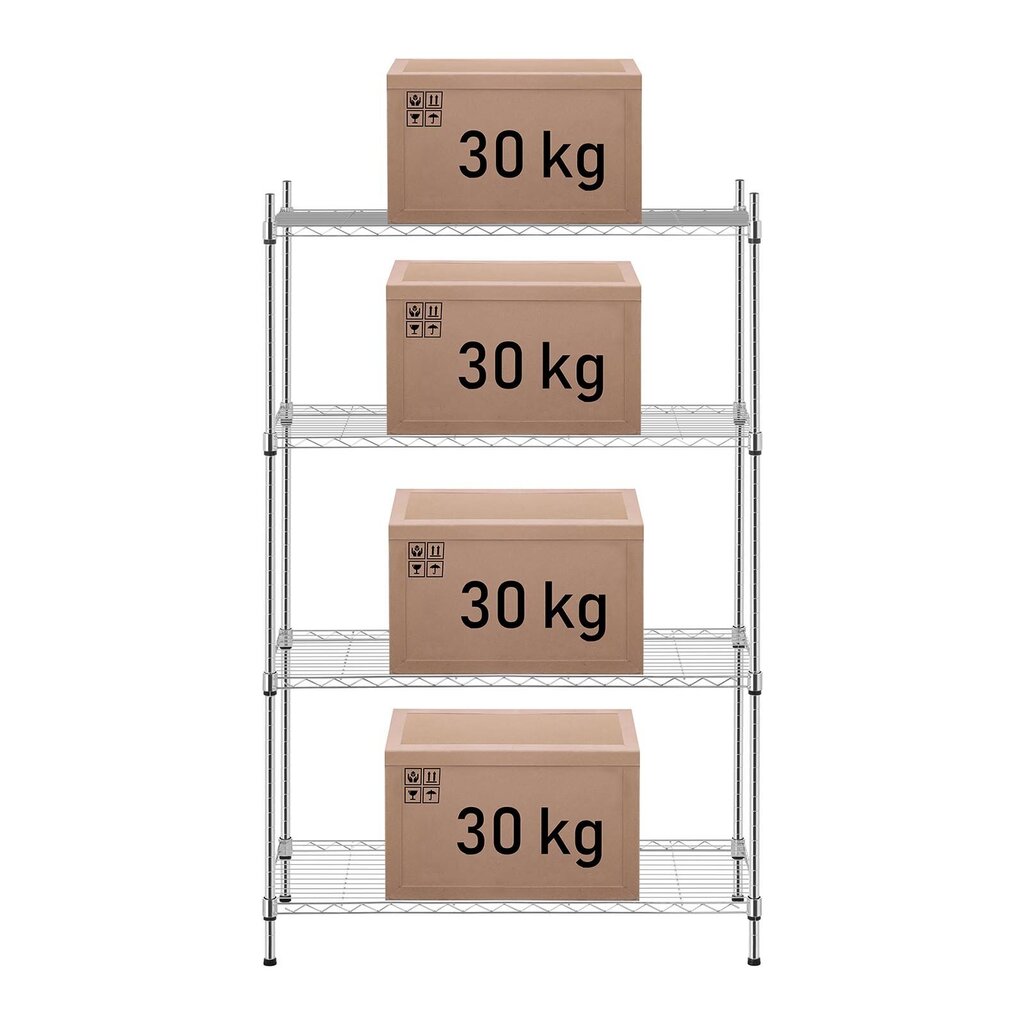 Hromēta ažūra stiepļu plaukts 137x90x35cm līdz 120kg cena un informācija | Saimniecības plaukti | 220.lv