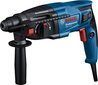 Bosch Professional Bohrhammer GBH 2-21 (ar SDS Plus, ieskaitot 3x Drill Bit SDS Plus, (6/8/10 mm), papildu rokasgrāmata, mašīnas audums, dziļuma pietura, rokdarba korpusā) cena un informācija | Perforatori | 220.lv