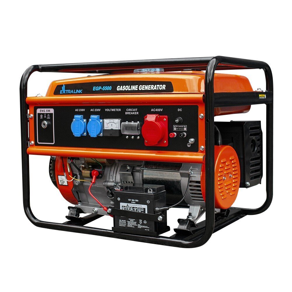 Extralink EGP-5500 | Strāvas ģenerators | benzīns, 5,5kW 3F цена и информация | Elektrības ģeneratori | 220.lv