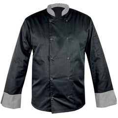 Melna pavāra blūze melna ar peplītu garām piedurknēm ar aizdares aizdari 6427-8 cena un informācija | Darba apģērbi | 220.lv