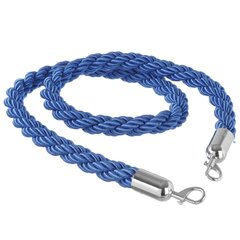 Virves virve barjeru stabiem zila ar sudraba karabīnēm, garums 1,5 m cena un informācija | Žogi un piederumi | 220.lv