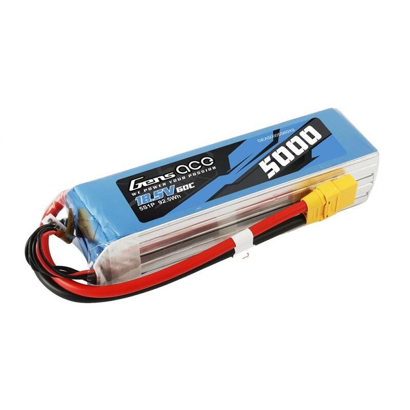 Akumulators Gens Ace Bashing 5000mAh 18.5V 60C 5S1P - XT90 cena un informācija | Akumulatori | 220.lv